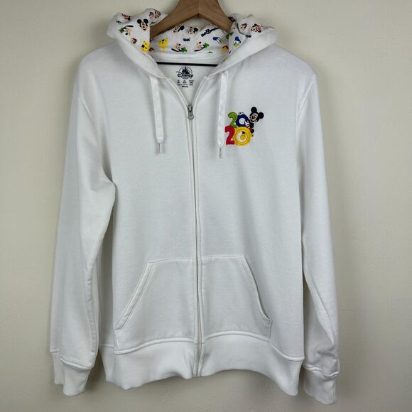 Disney Parks Full Zip Hoodie Womens XL Multicolor Mickey Minnie Embroidered - Picture 2 of 15
